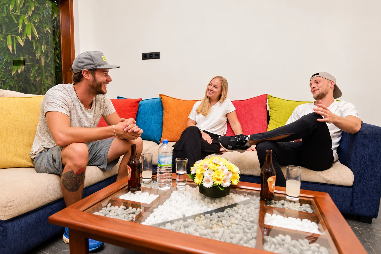 Three Guests in Warm Reception